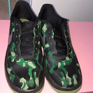 Camo Nike Airs. Laces will be included